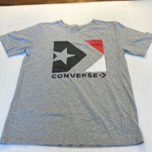 Boys XL Converse T-Shirt Gray with black, White and Red